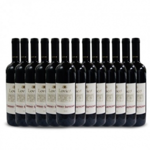 保加利亚进口 洛维克赤霞珠干红葡萄酒(赤霞珠)750ml 12瓶装